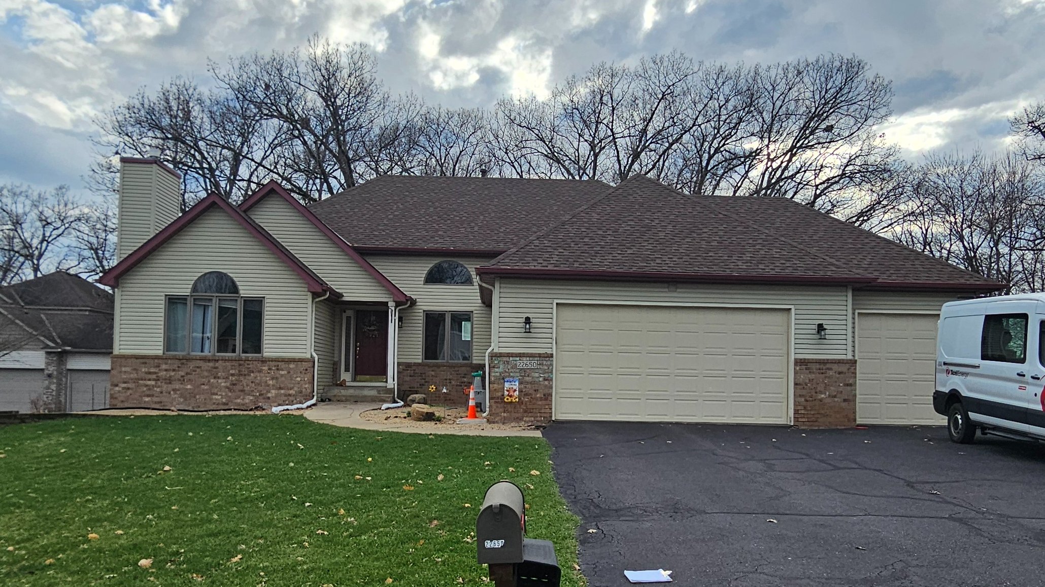 Photo of an in progress siding installation at a Scandia, MN home.