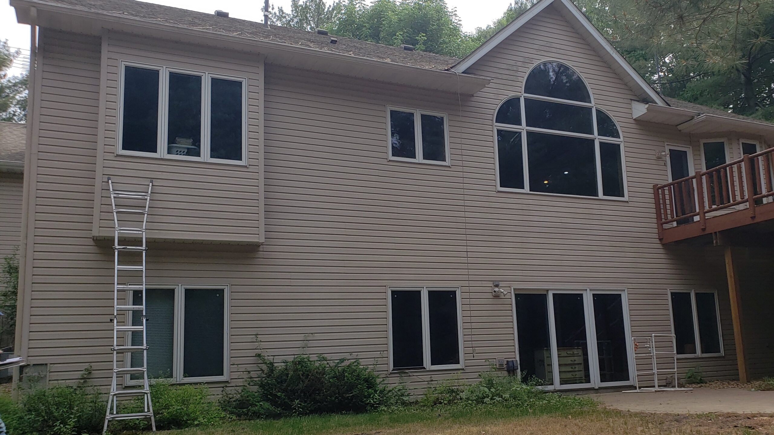 Photo of an in progress siding installation at a Scandia, MN home.