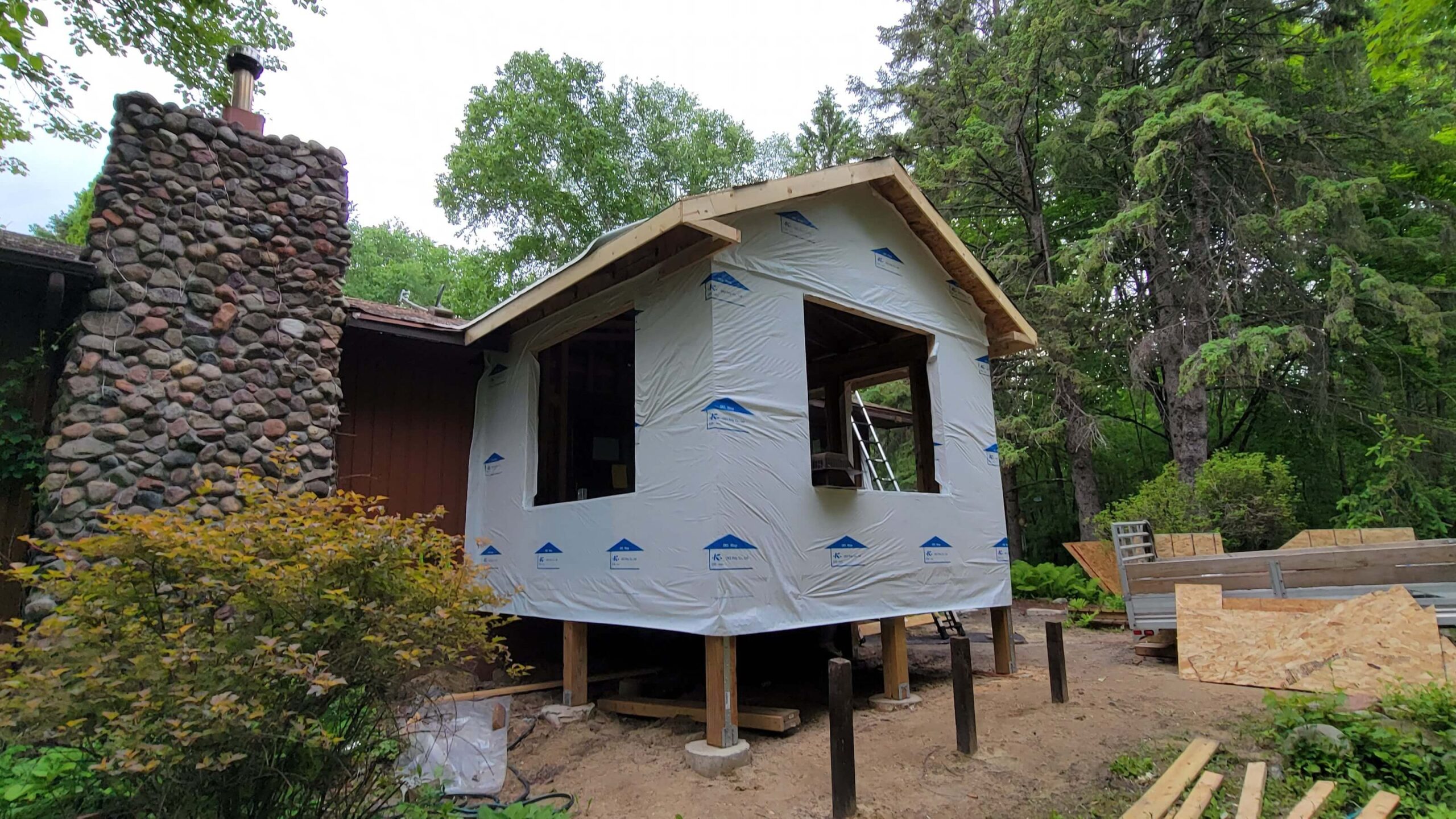 Minnesota Exterior Company adding in new four season porch on Minnesota home