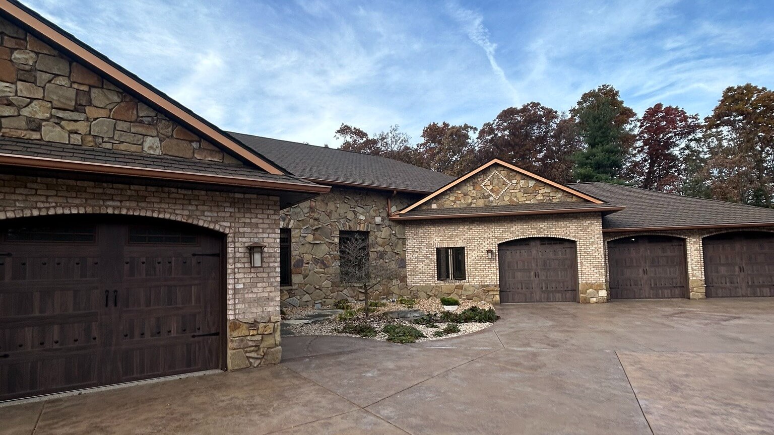 Four Two-Car garage doors installed for Eau Claire, WI home