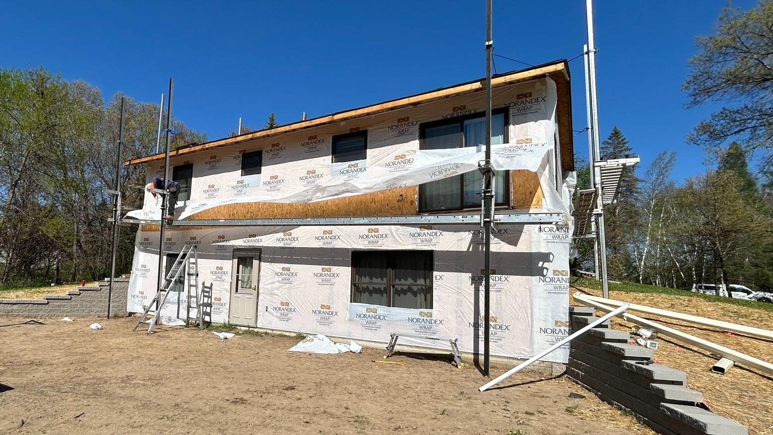 Photo of an in progress Lake Elmo, MN roof.