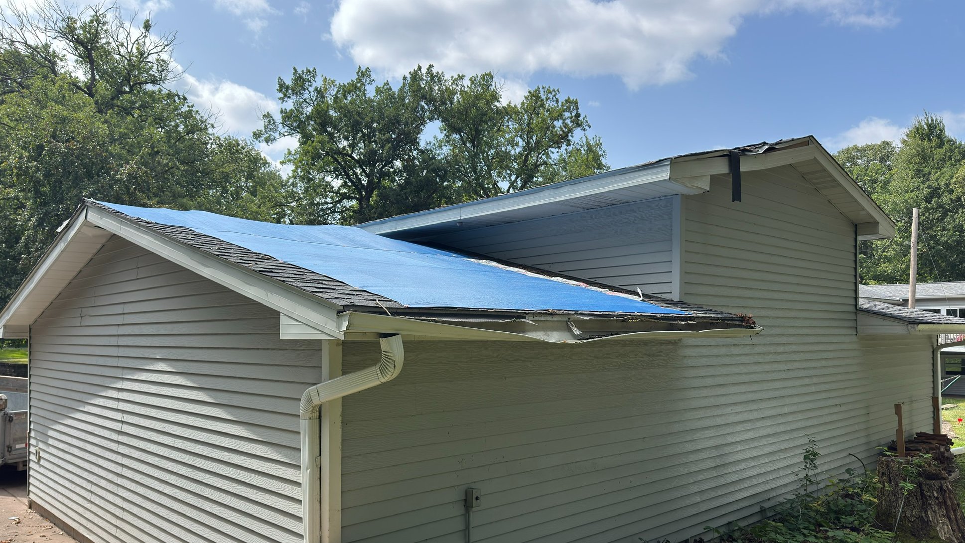 Photo of an in progress Lake Elmo, MN roof.